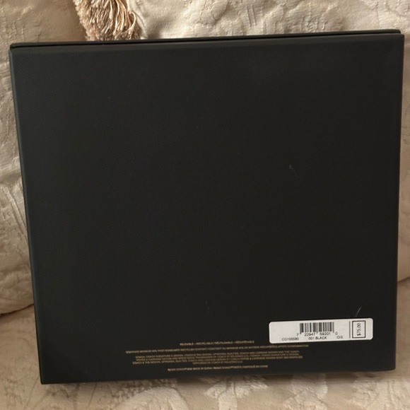 Coach Women's Boxed Embroidered Rib Trim Wool Beanie - Black - NIB - Picture 3 of 3